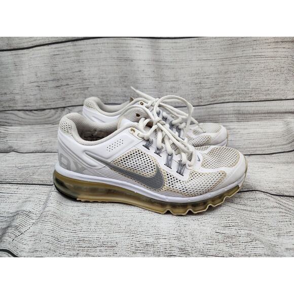 Nike Womens Air Max Plus 2013 555363-100 White Running Shoes Sneakers Size 7 - Picture 1 of 10